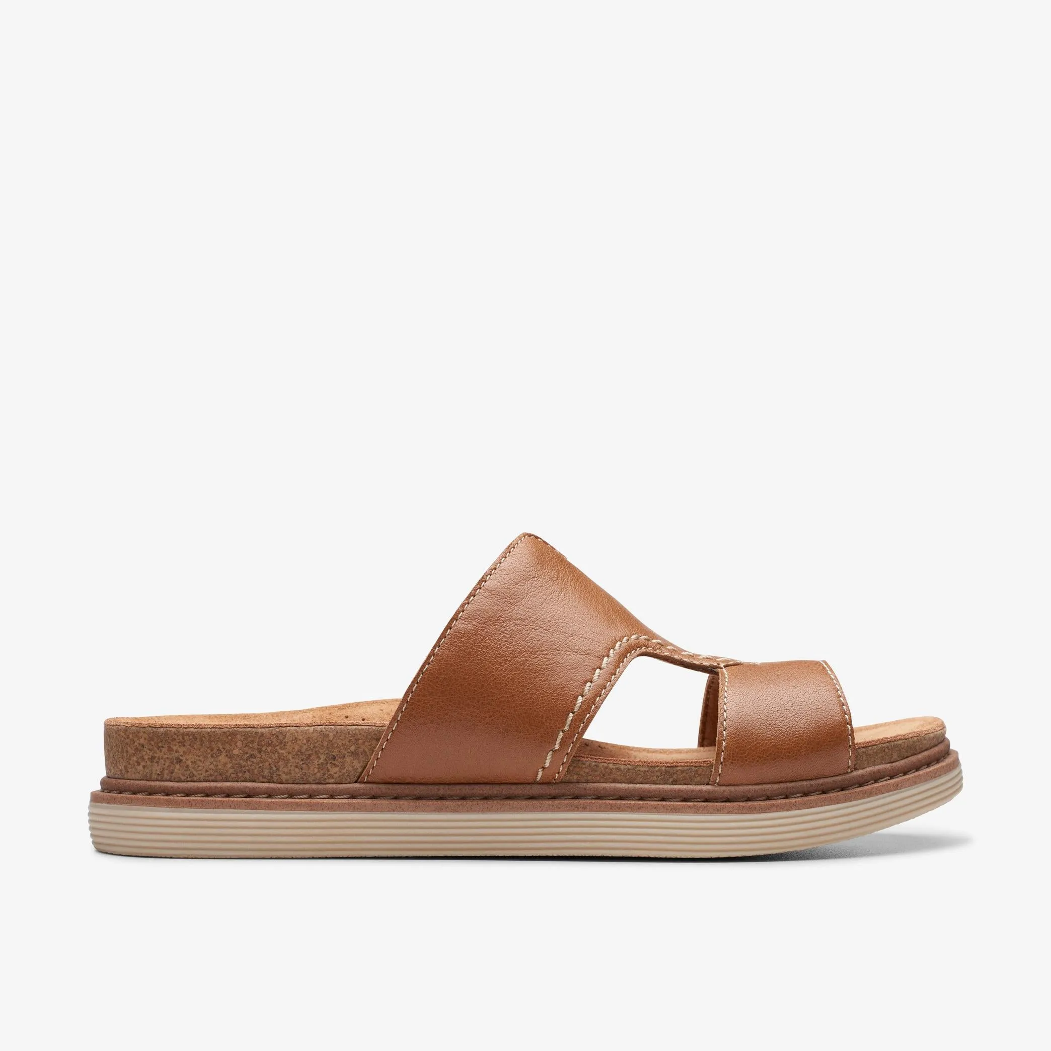 Clarks Arwell Walk Tan Leather Sandal