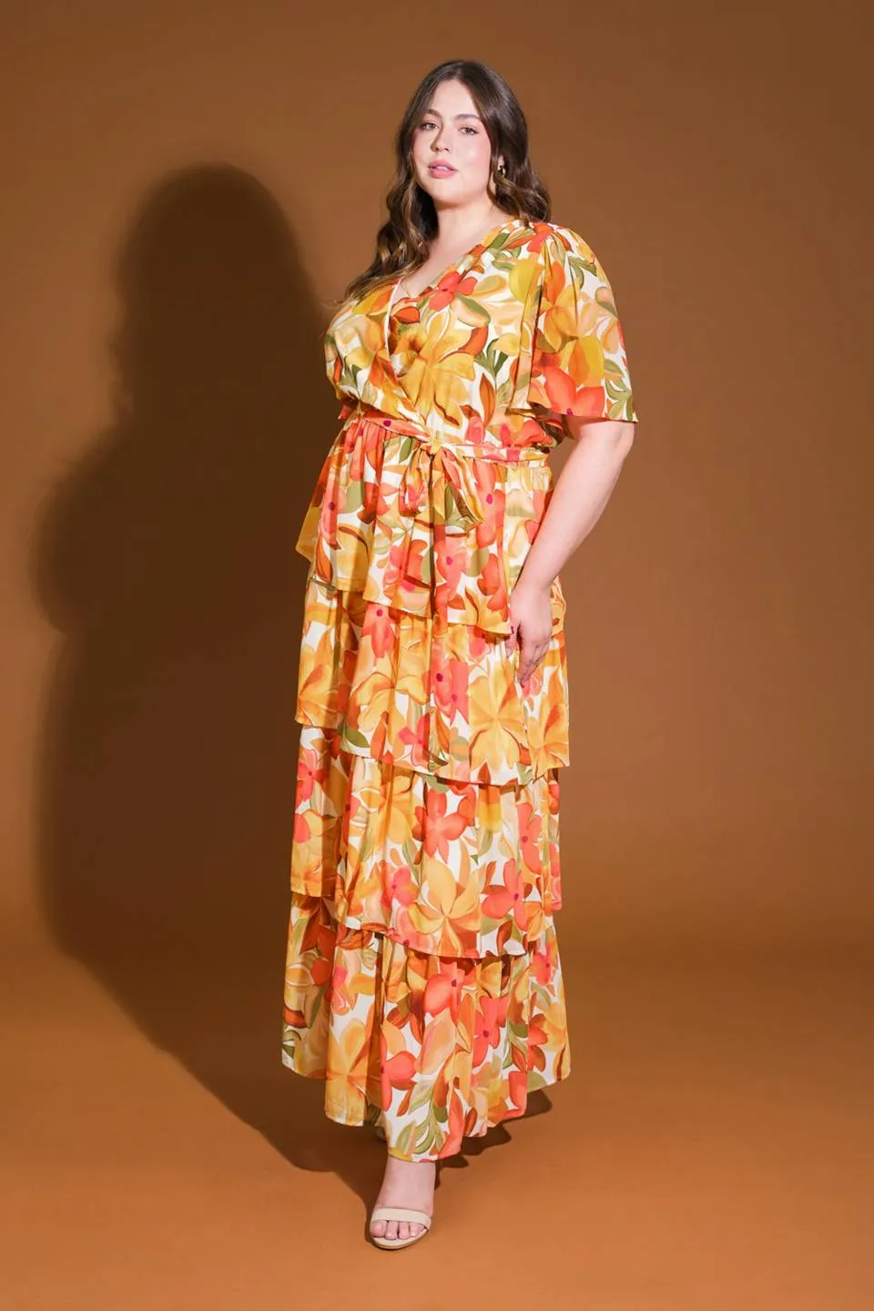 CONSISTENTLY CONFIDENT WOVEN MIDI DRESS