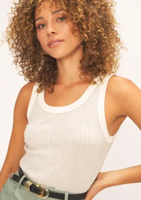 contrast rib knit tank