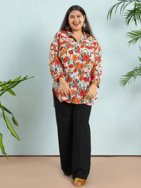 Coral Crush Shirt Tunic