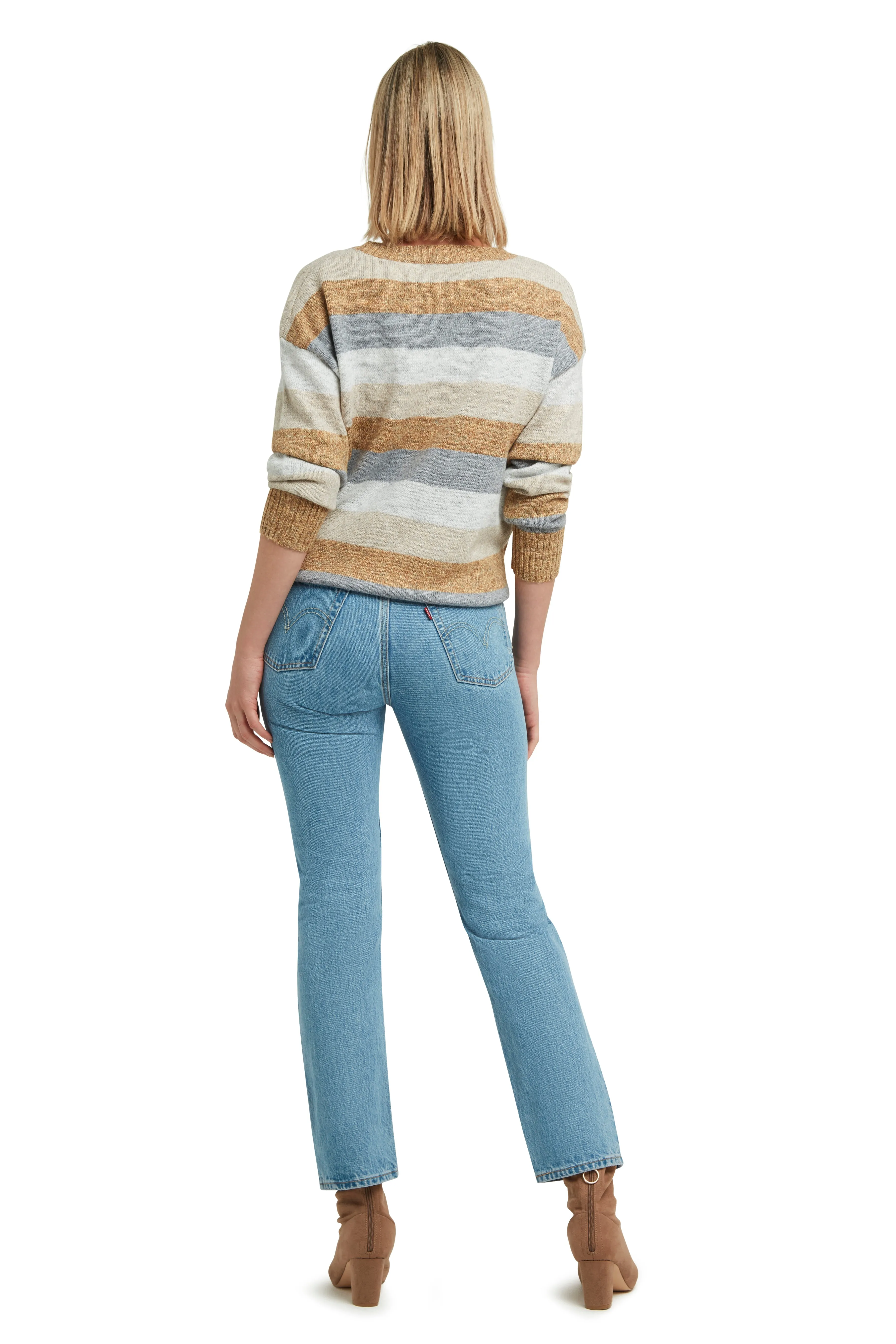 Crew Neck Stripe Sweater