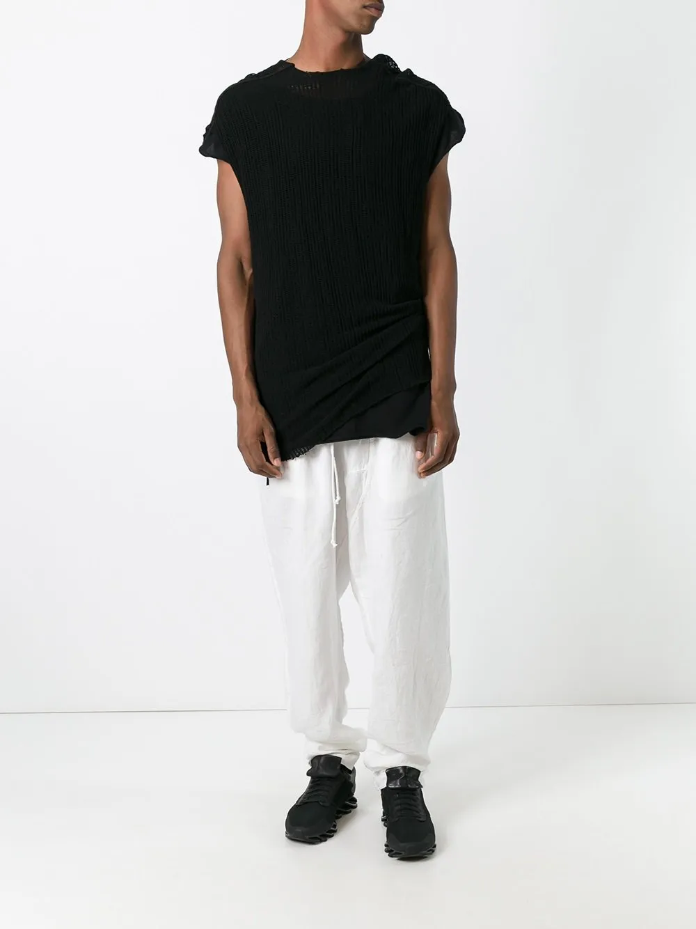 Cropped Sleeve Tunic