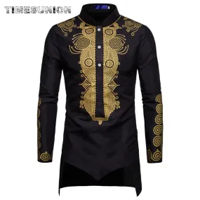 Dashiki Shirt Men Fashion Africa Clothing Long Pullovers