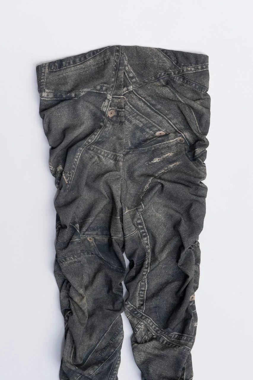 Denim Printed Skirt Layered Leggings - SALE
