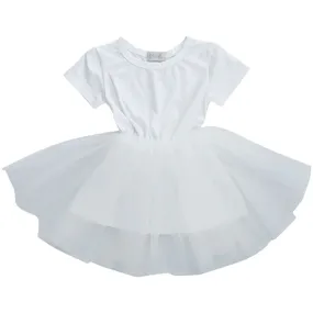 Dolly by Le Petit Tom Tutully T-Shirt Tutu Dress White