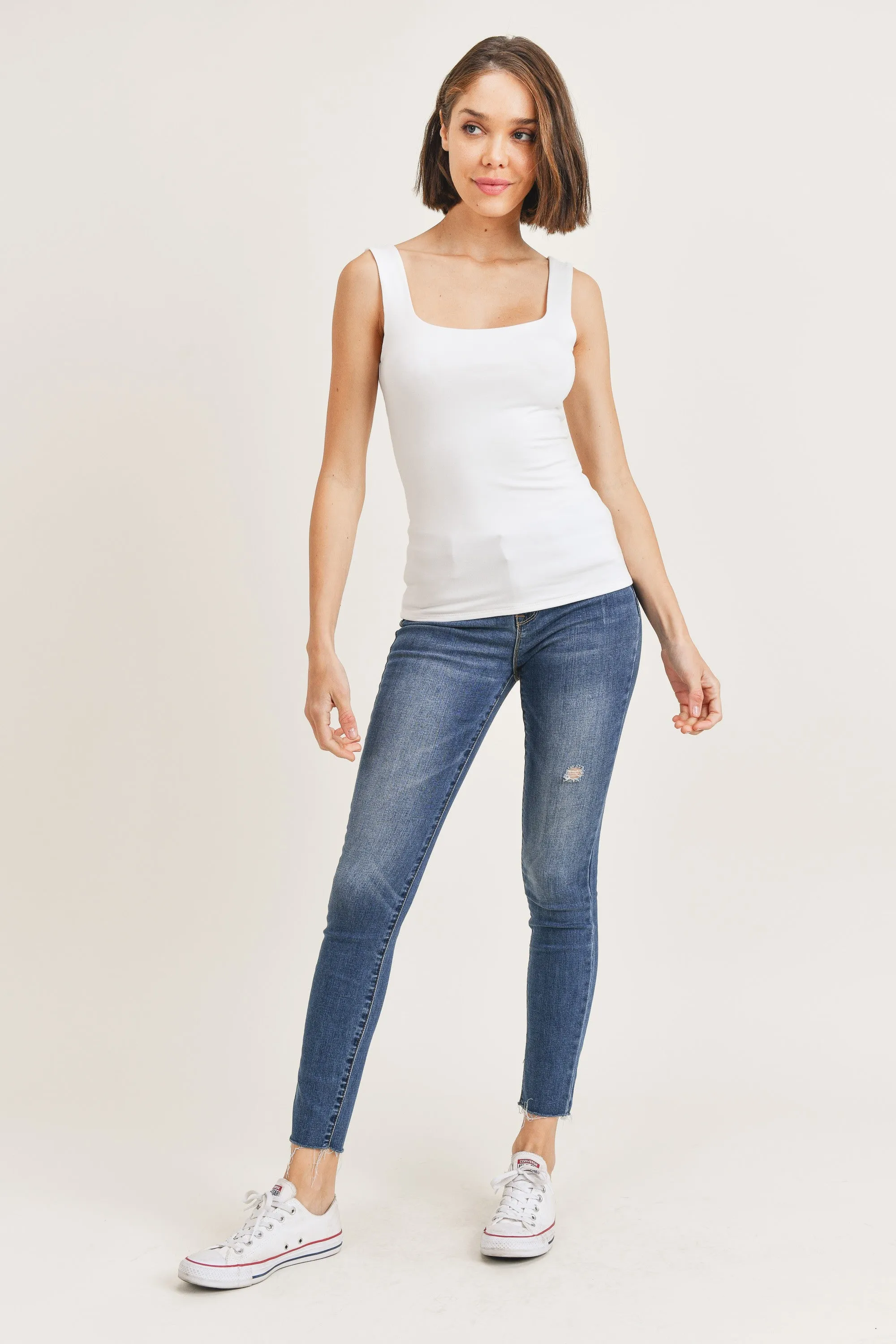 Double Layer Square Neck Tank