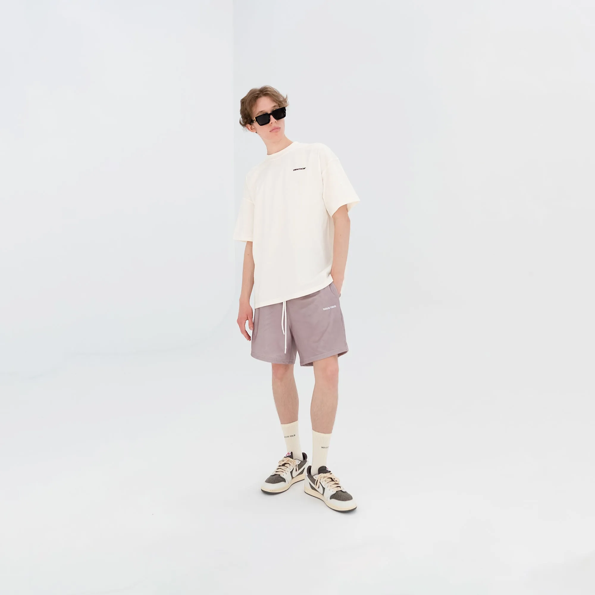 DRIP MESH SHORTS TAUPE