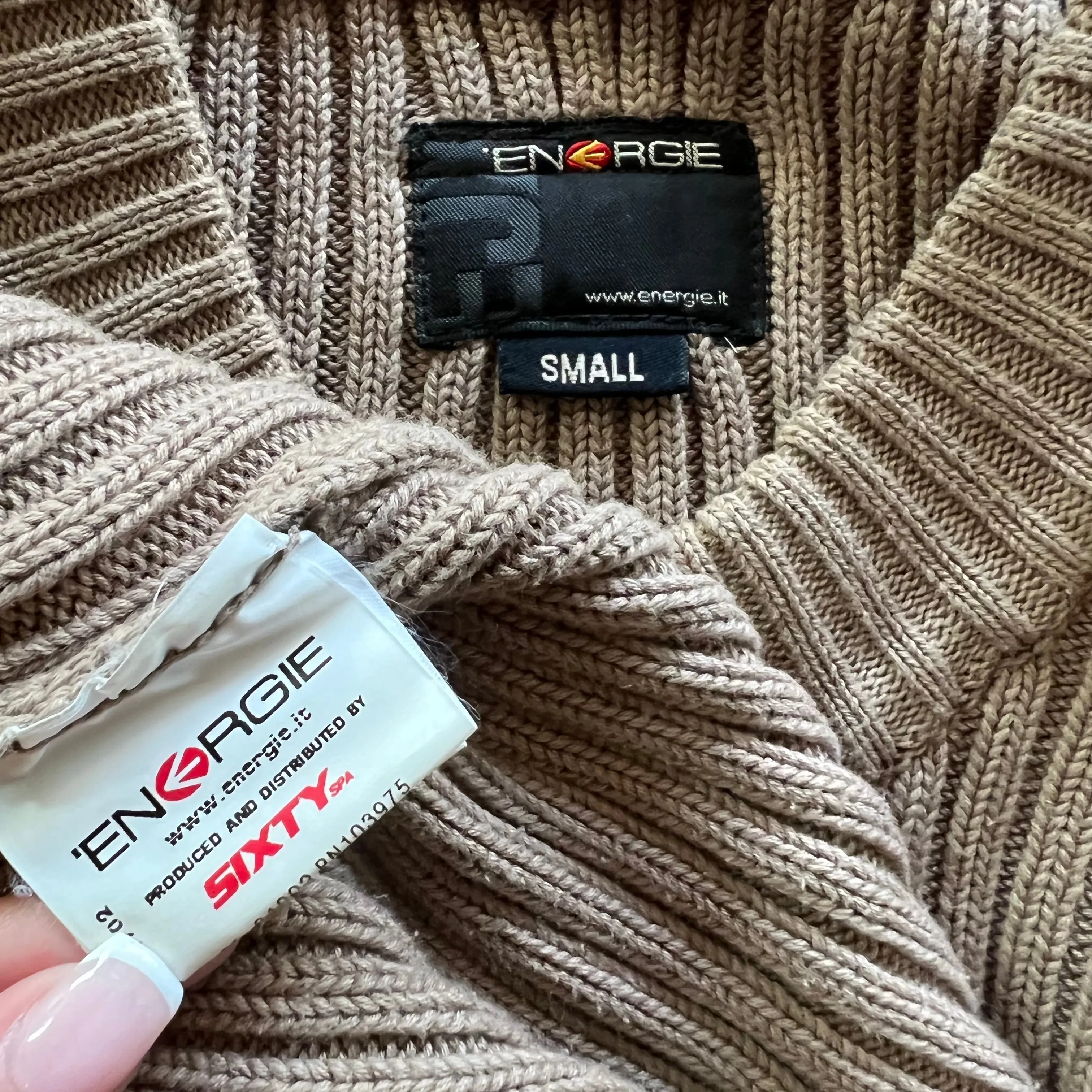 Early 2000s Khaki Ribbed Sweater