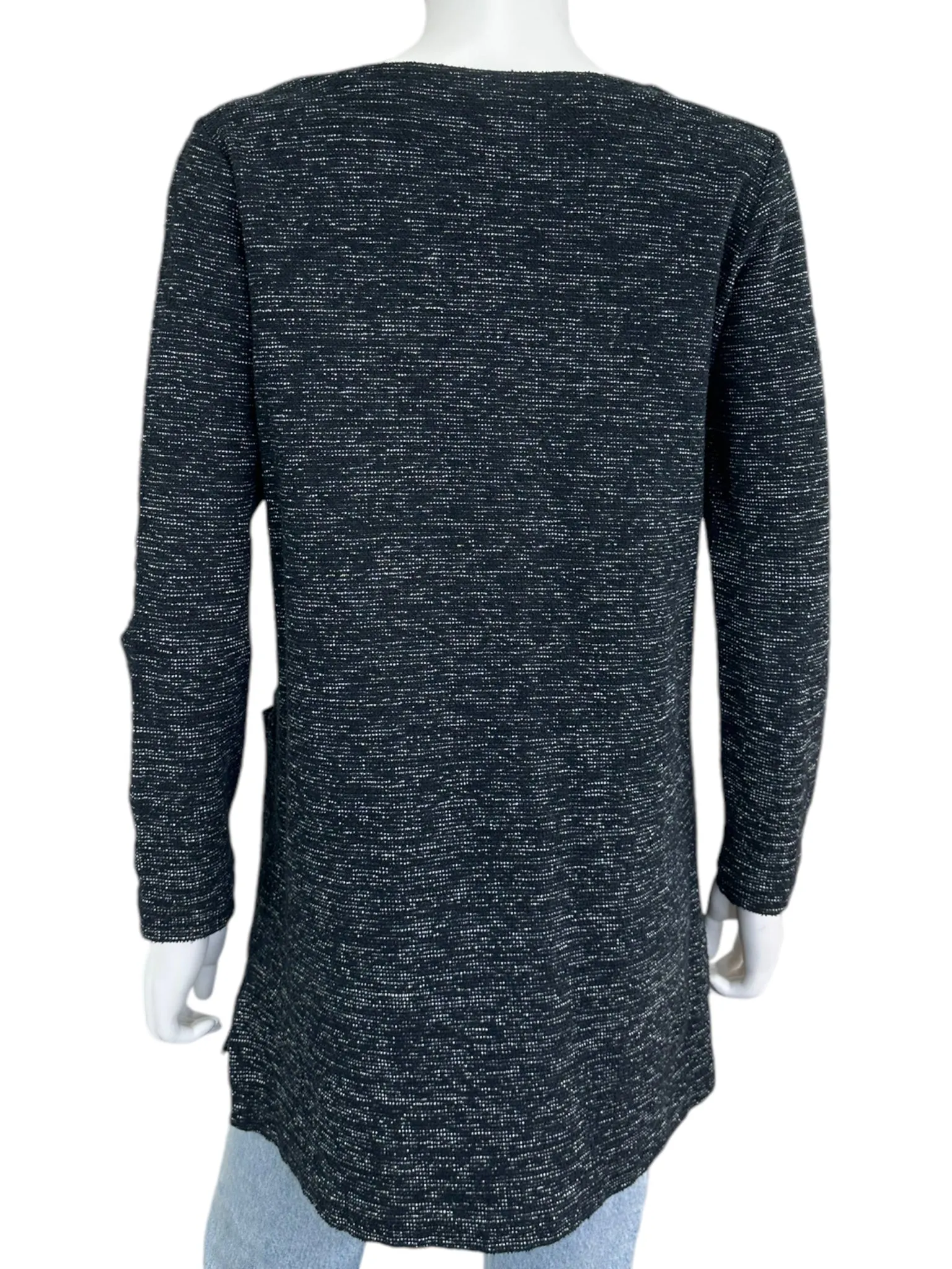 EILEEN FISHER Black Stretch Knit Tunic Size XXS