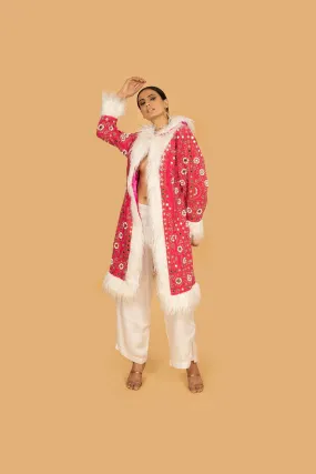 Embroidered Longline Coat