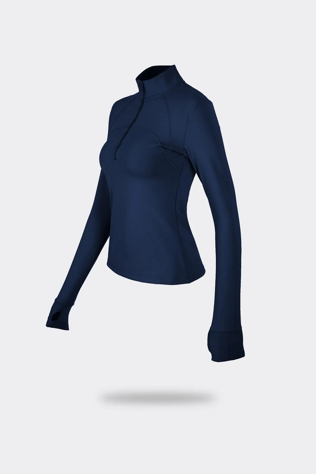 Fitted Half-Zip Fleece Track Jacket