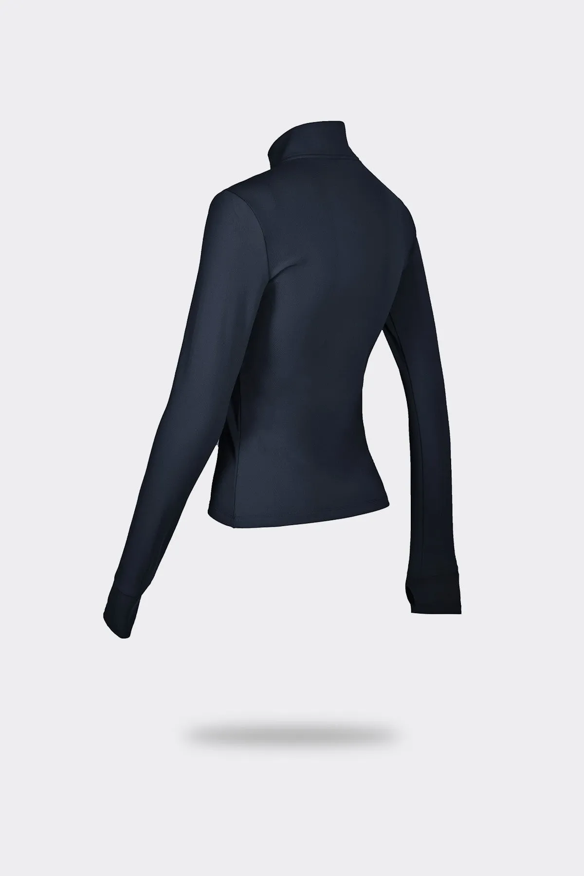 Fitted Half-Zip Fleece Track Jacket