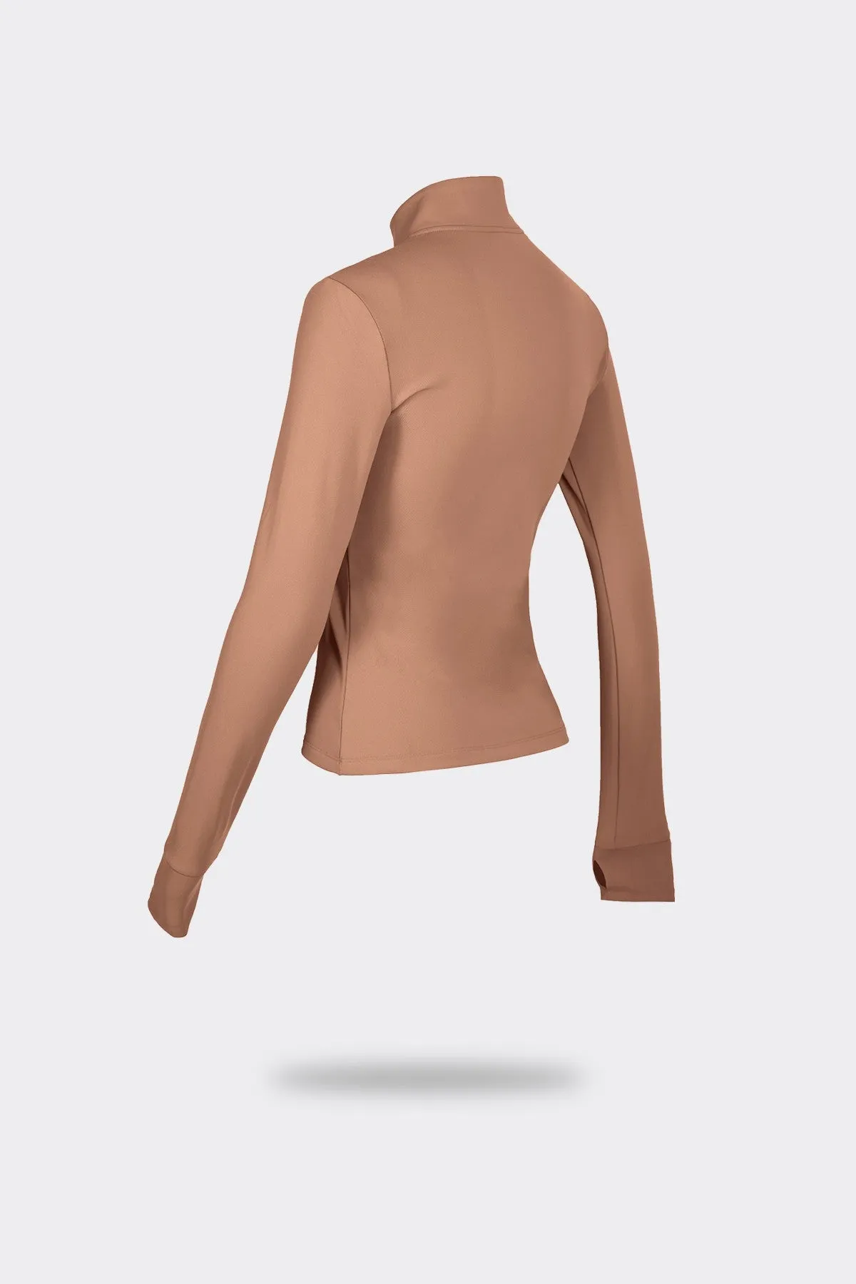 Fitted Half-Zip Fleece Track Jacket