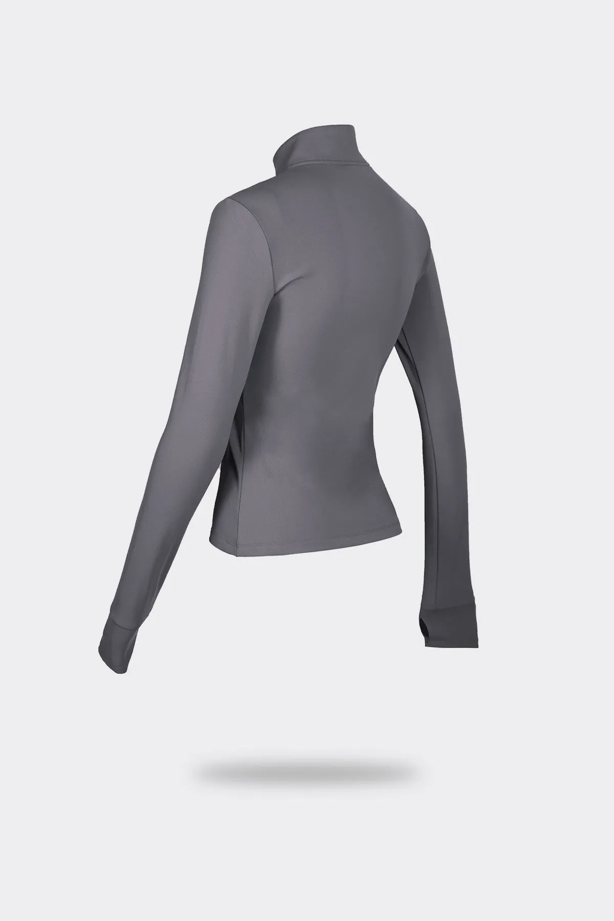Fitted Half-Zip Fleece Track Jacket