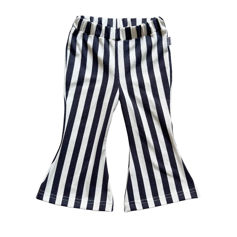 Flared Pants Vertical Black