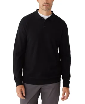 Frank And Oak Mens Merino Wool Long Sleeve Polo Sweater Black XL