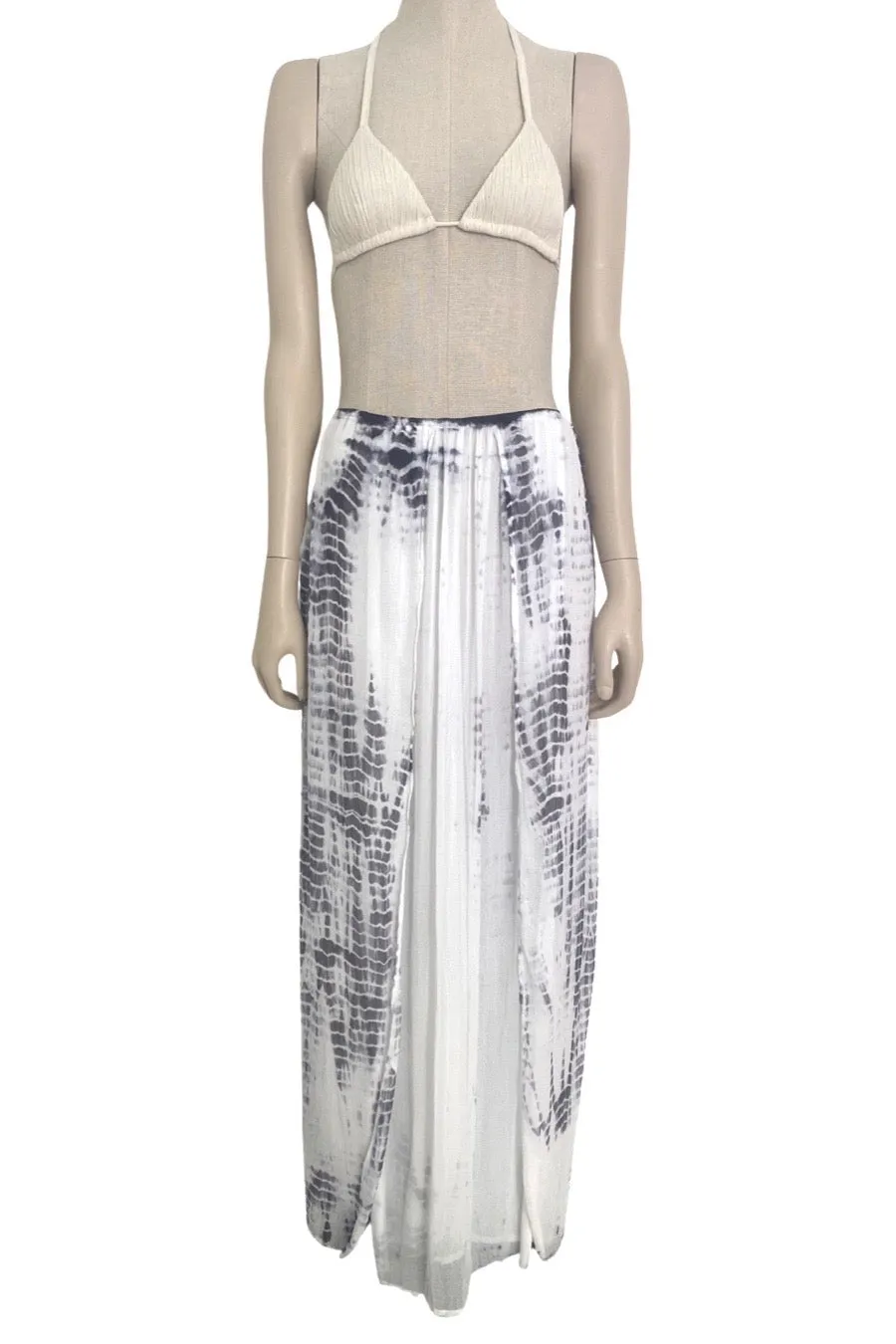 FREE FLOW SKIRT ASH TIE DYE