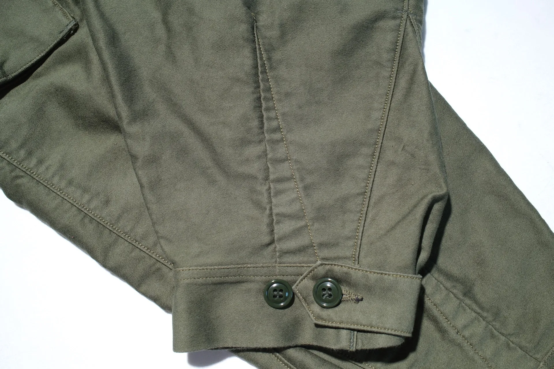 Freewheelers Heavyweight Moleskin "Ground Crew" Trousers (Olive Green)