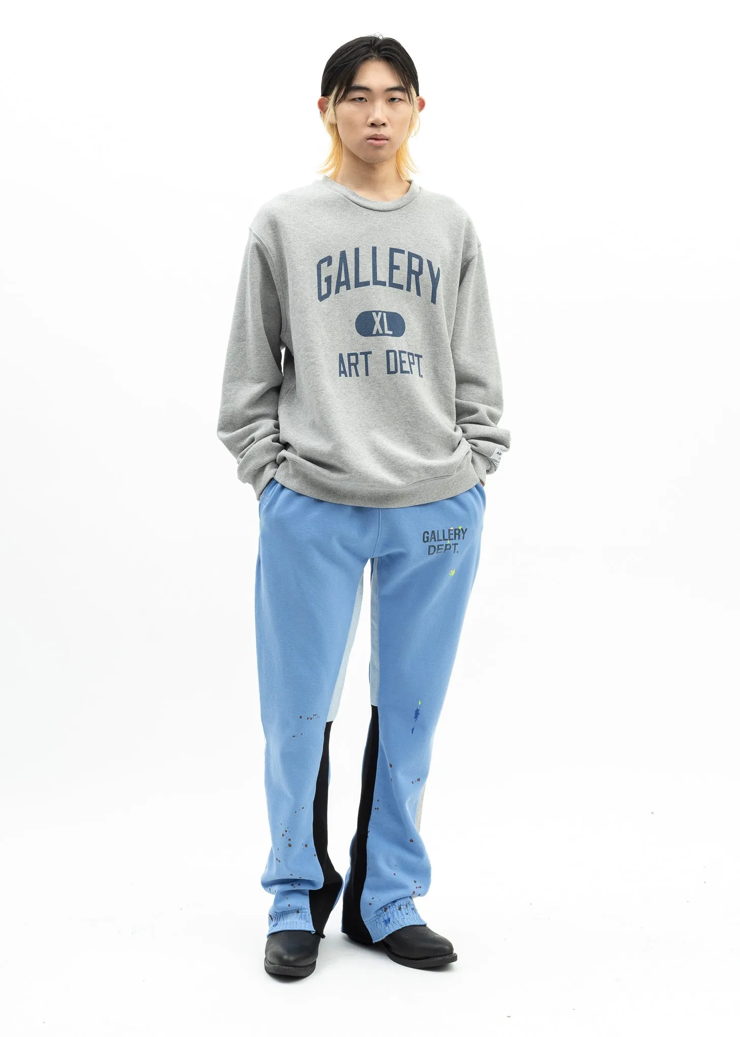 Gallery Dept Painted Flare Royal Blue Sweatpants
