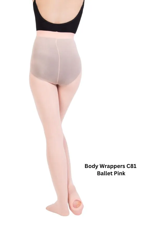 Girls TotalSTRETCH Seamless Knit Waist Convertible Tights by Body Wrappers