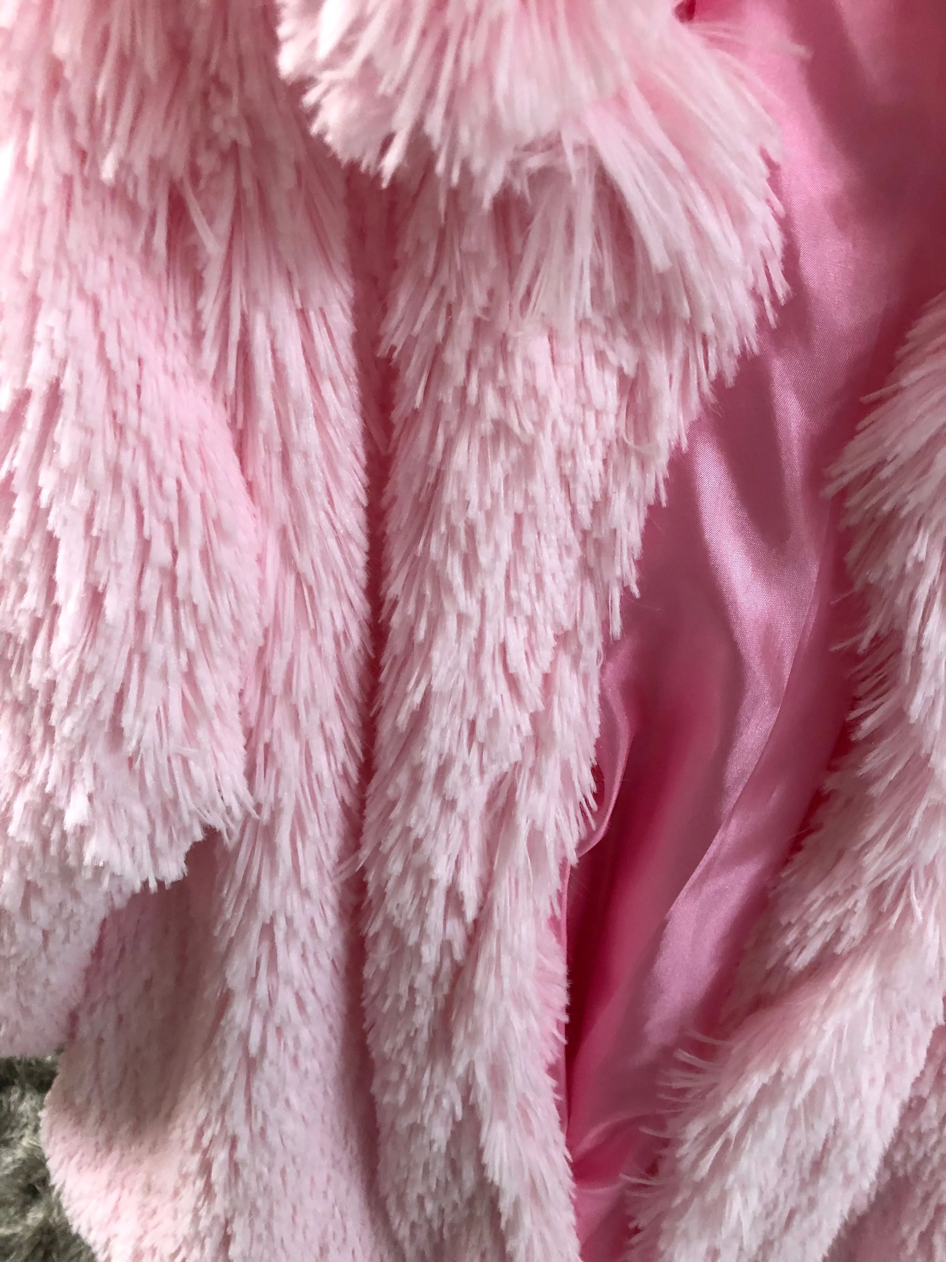 Girl’s Washable Cotton Candy Shaggy Swing Coat