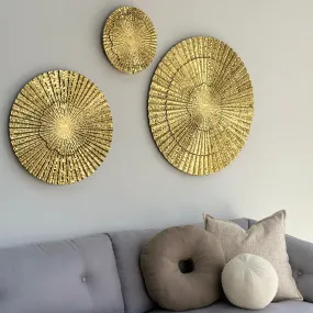 Golden Disco Metal Wall Art Set