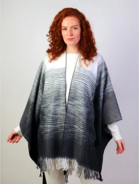 Gray Gradient Pattern Cape