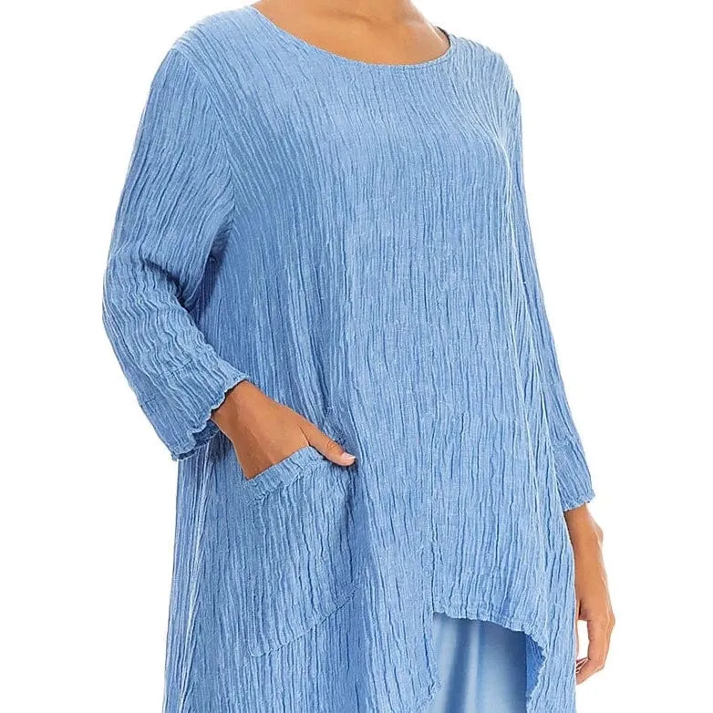 Grizas Crinkle Asymmetric Crinkle Blue