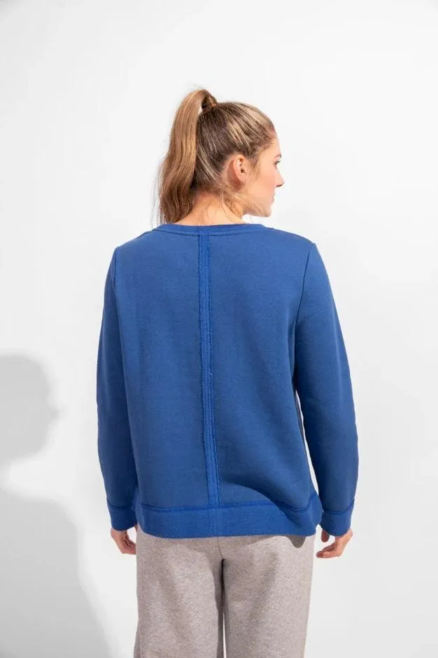 Heather French Terry Trim Pullover by Escape By Habitat 29935