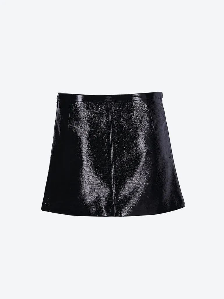 Heritage vinyl mini skirt