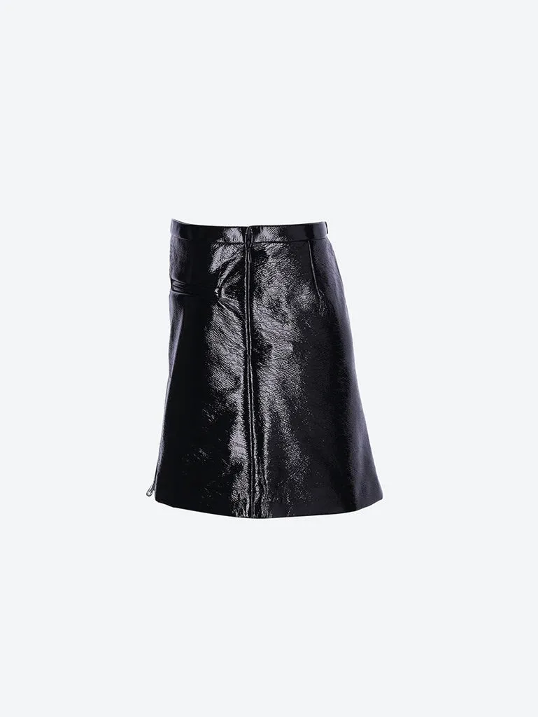 Heritage vinyl mini skirt