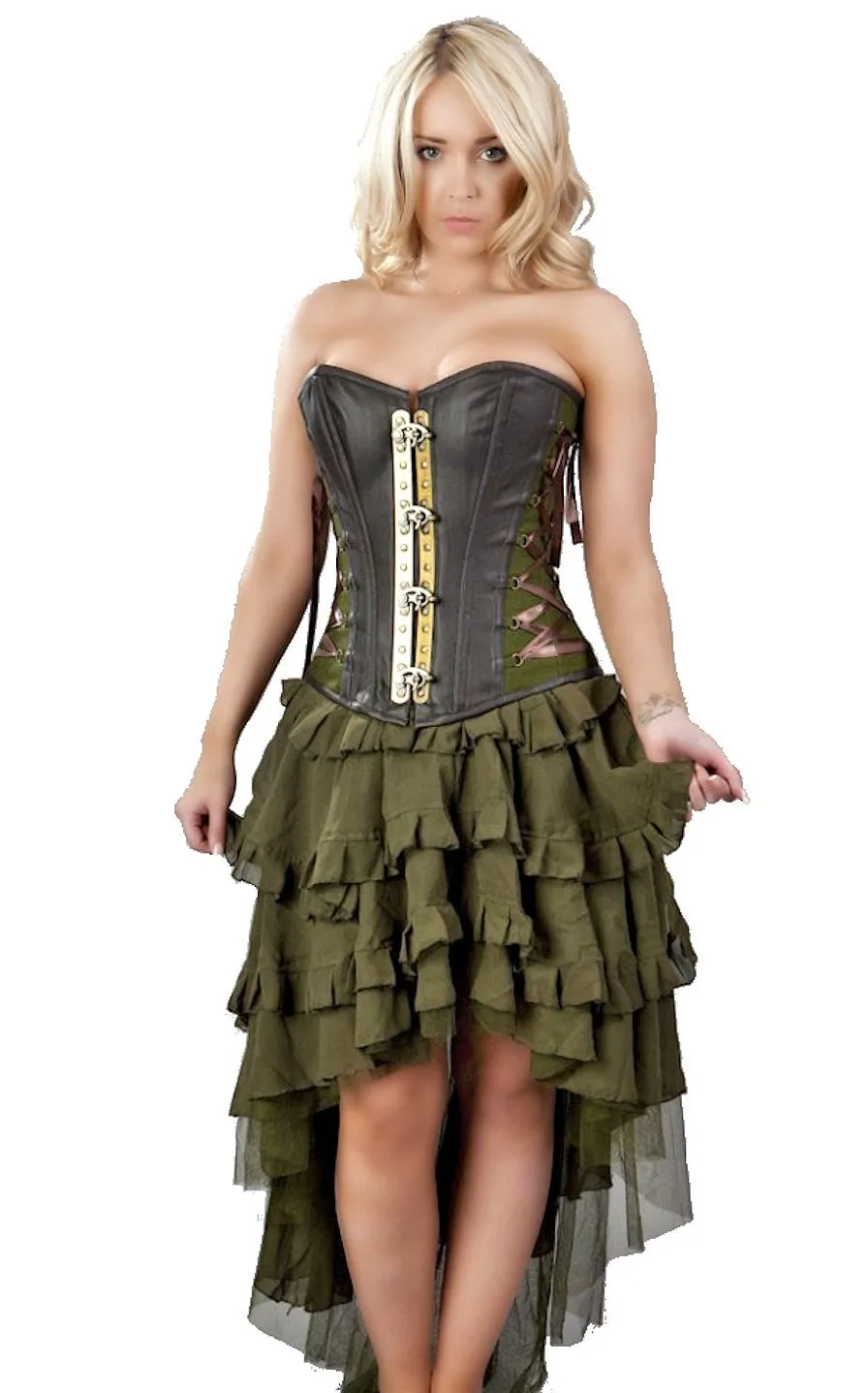 High Low Ruffled Layered Ophelie Skirt Steampunk Gypsy Boho Style