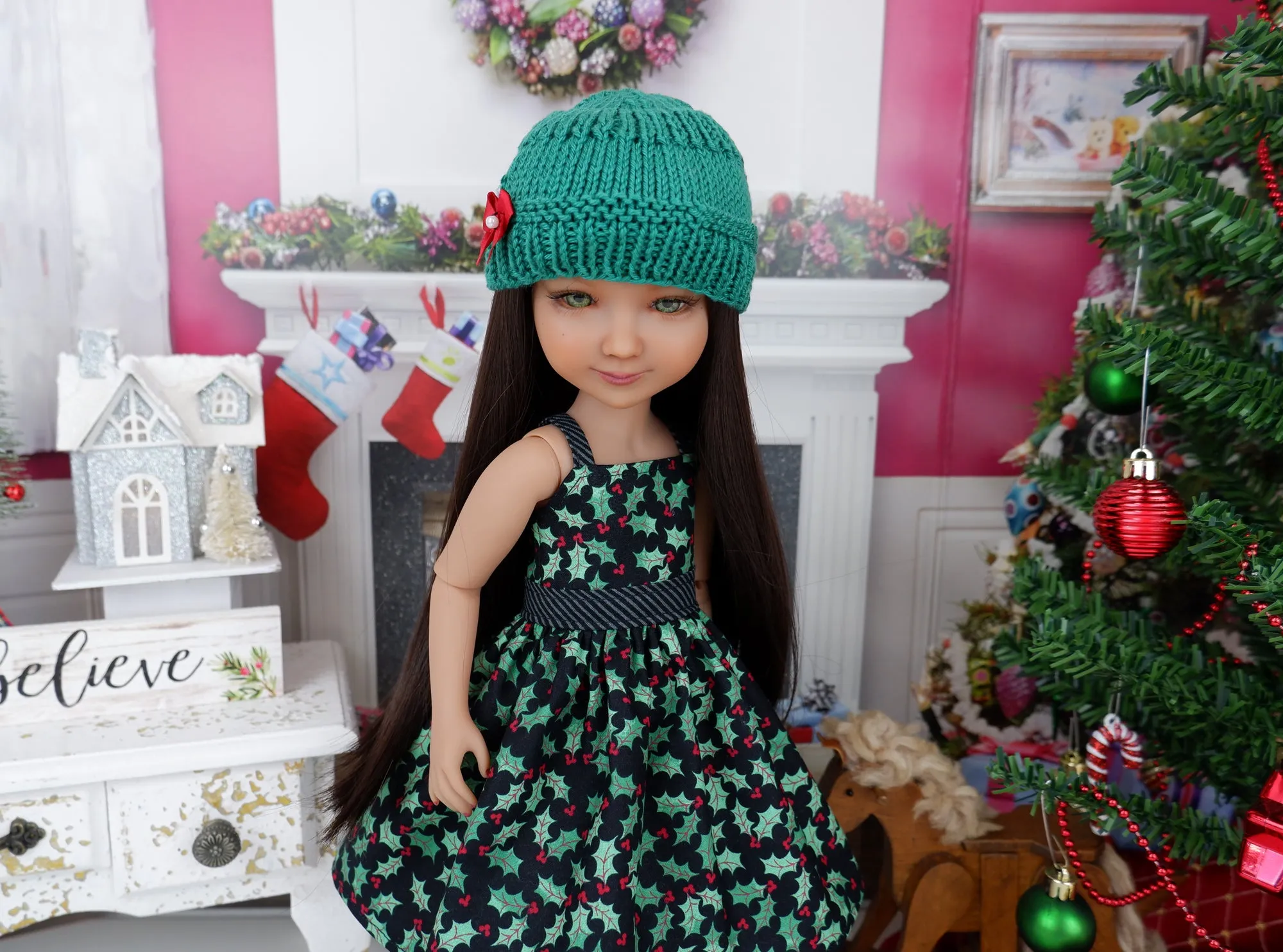 Holly Noel - dress and sweater set with shoes for Ruby Red Fashion Friends doll