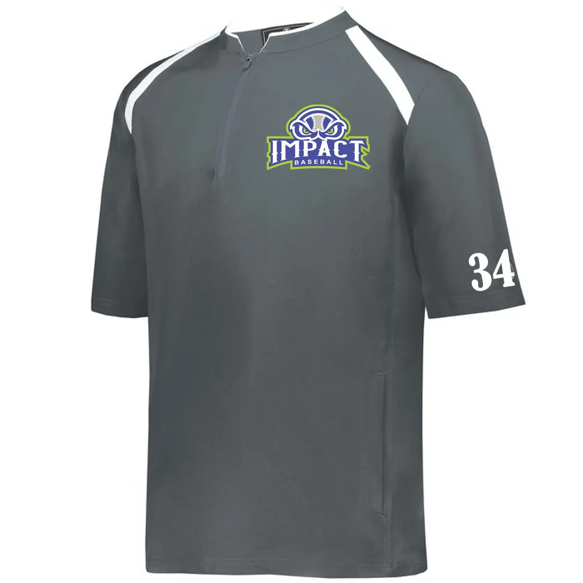Impact - Clubhouse Pullover Cage Jacket - Graphite/White (229581/229681)