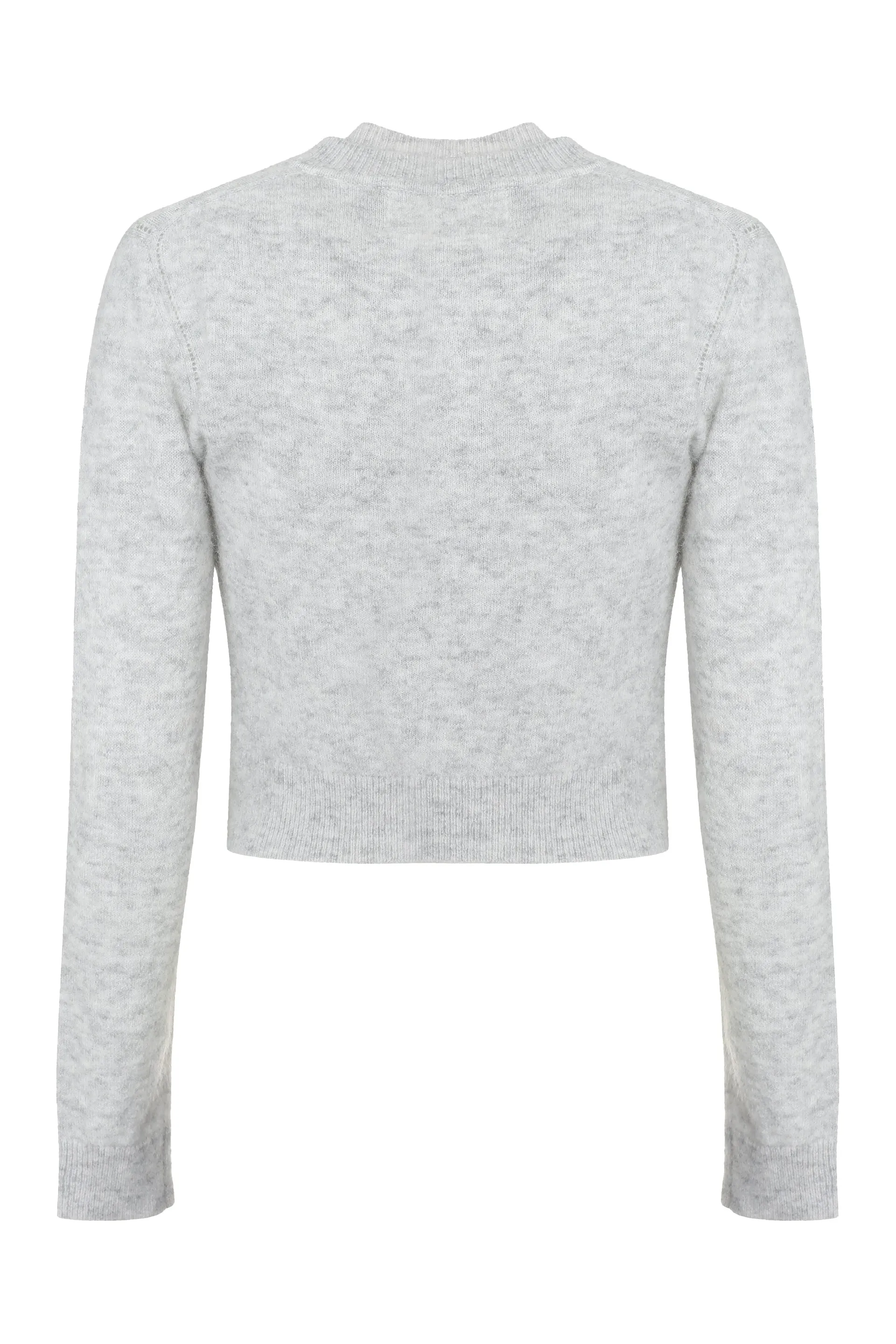 ISABEL MARANT ETOILE Women's Layered Grey Wool-Blend Cardigan for FW24