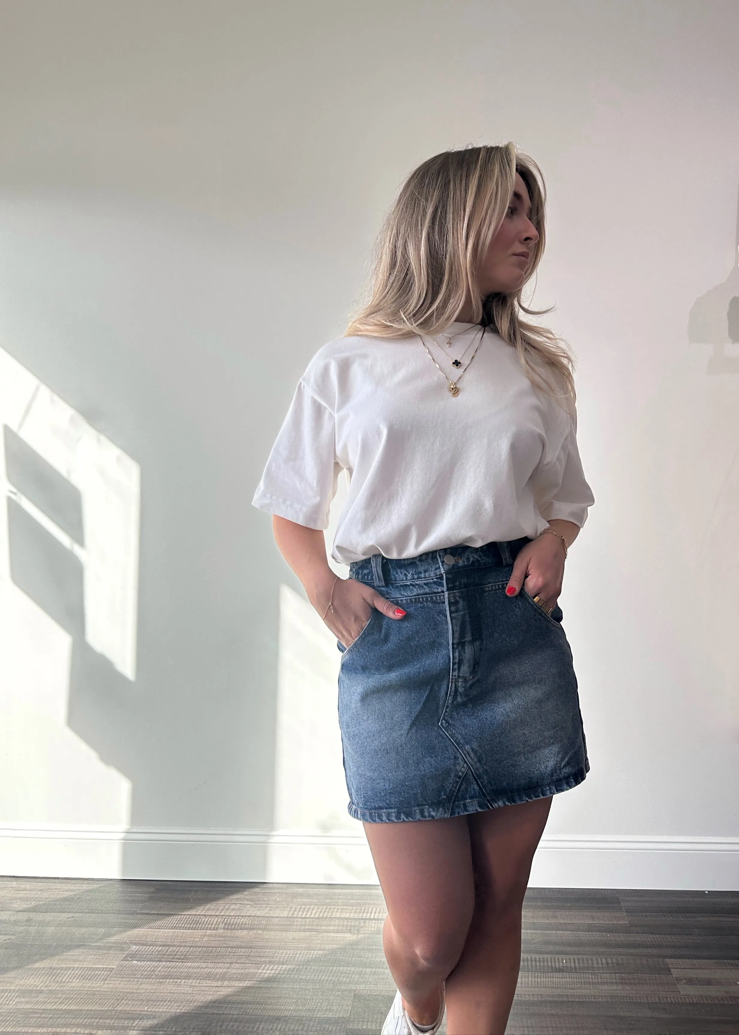 It Girl Denim Mini Skirt