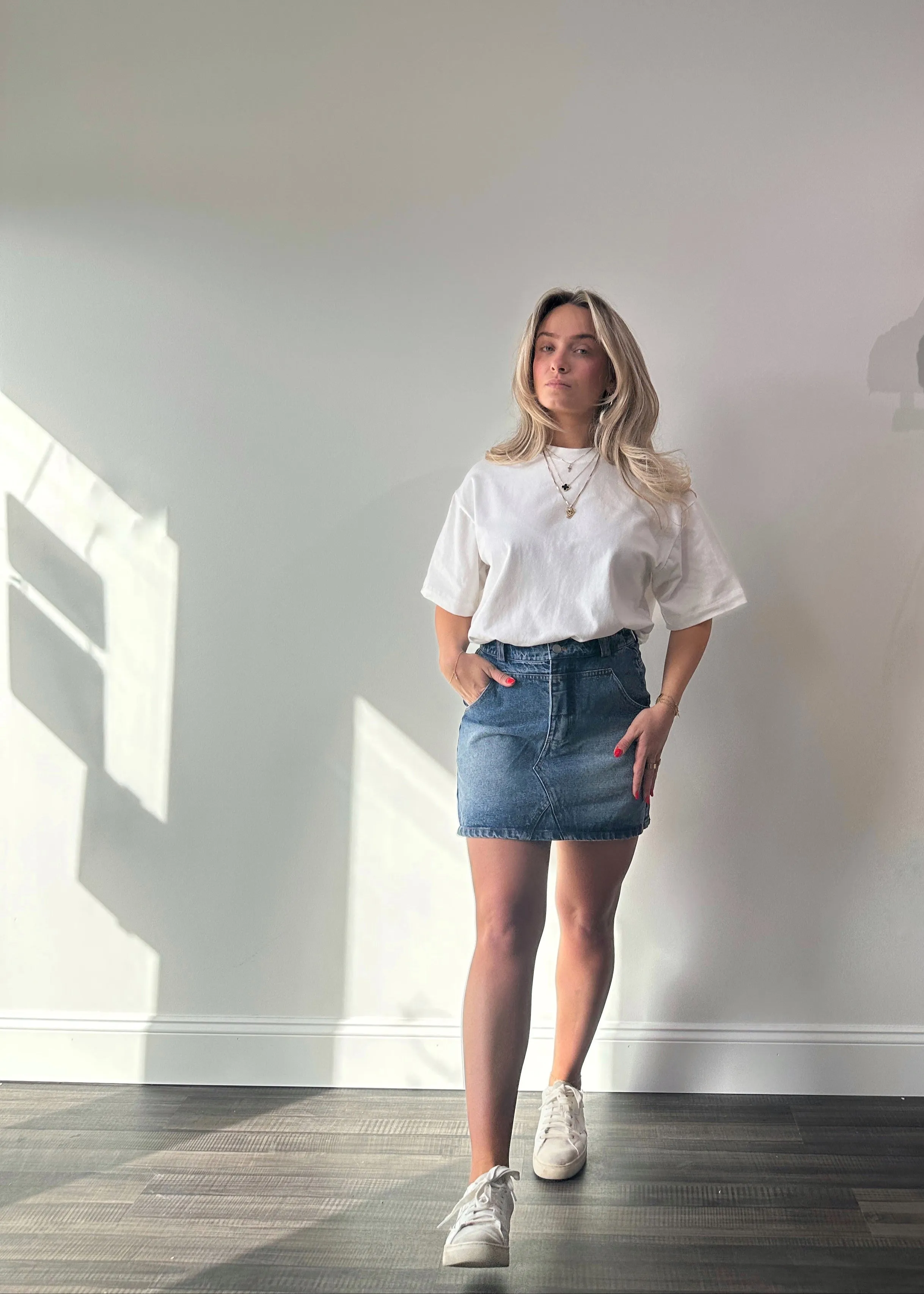 It Girl Denim Mini Skirt