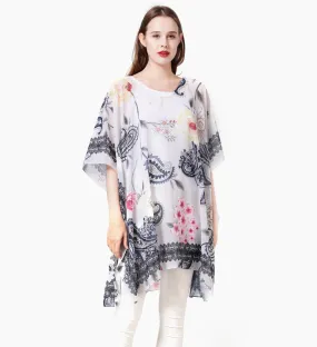 JC061901 Paisley V-Neck Tunic