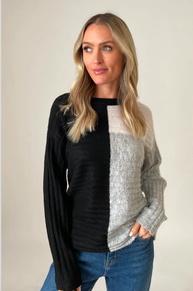 Joanna Color Block Sweater