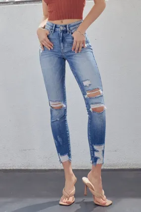 Kancan High Rise R&B Ankle Skinny Jeans