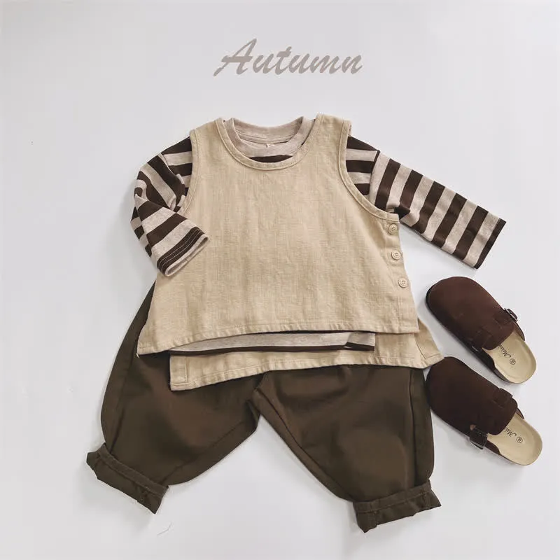 Kid Loose Striped Base Layer T-Shirt