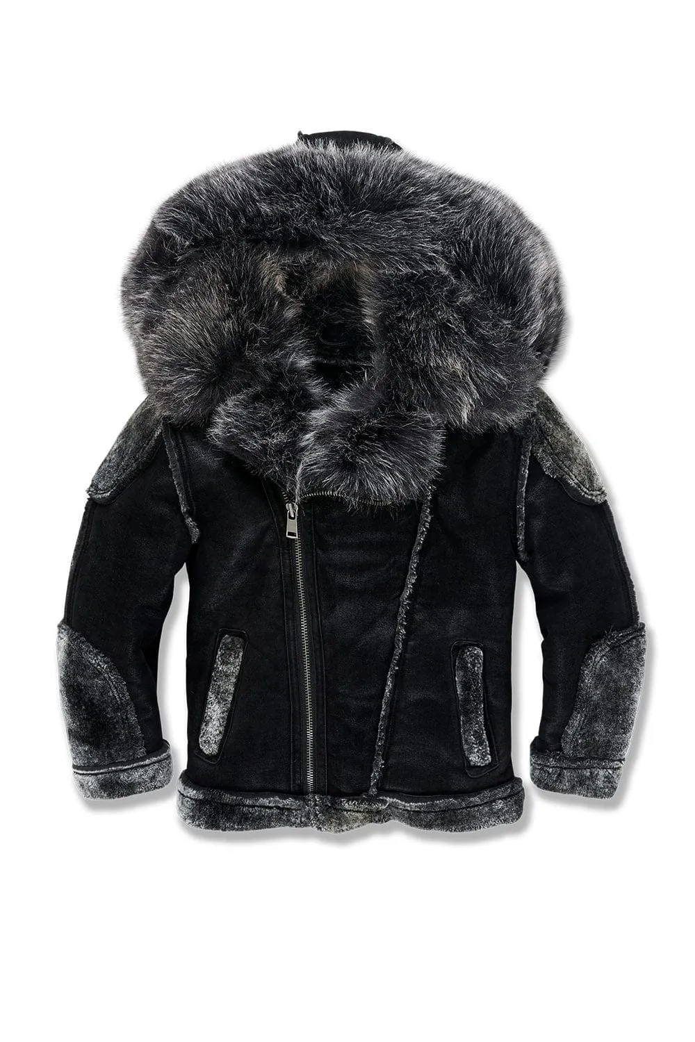 Kids El Jefe Shearling Moto Jacket (Black)