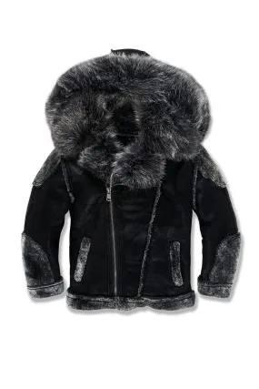 Kids El Jefe Shearling Moto Jacket (Black)
