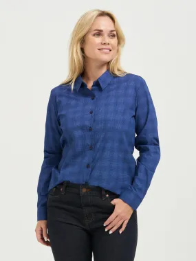 Ladies' Boyfriend Blouse - Navy/Blue