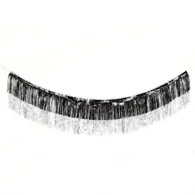 Layered Fringe Garland - Black & Silver