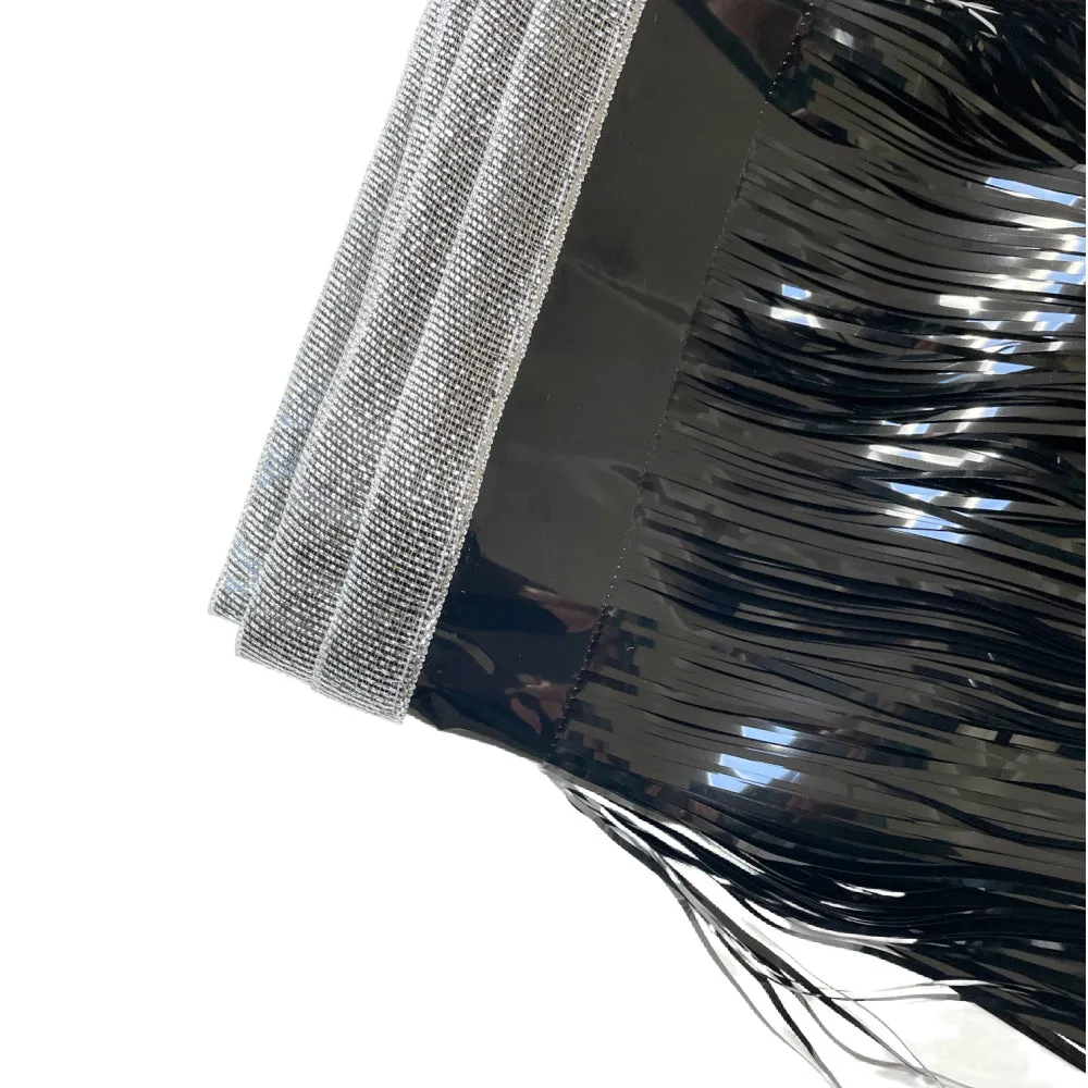 Layered Fringe Garland - Black & Silver