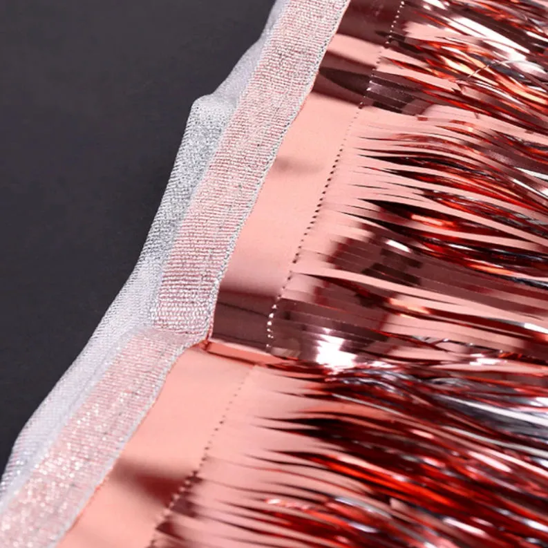 Layered Fringe Garland - Champagne & Silver
