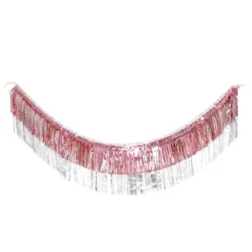 Layered Fringe Garland - Rosewood & Silver