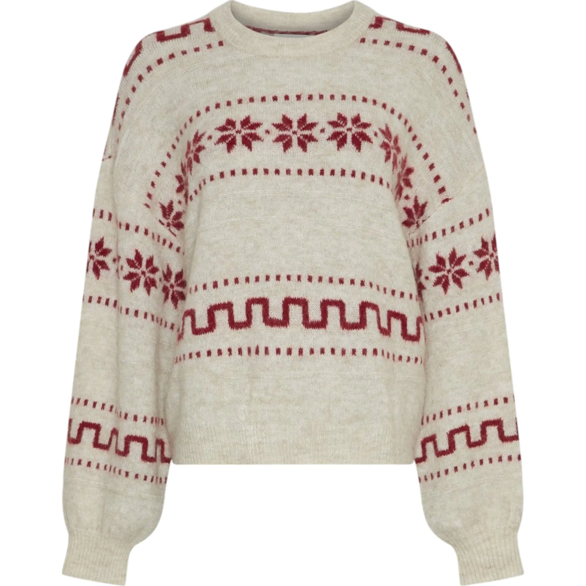 Lerato Hope Pullover Aop - Oat Mel Rhubarb
