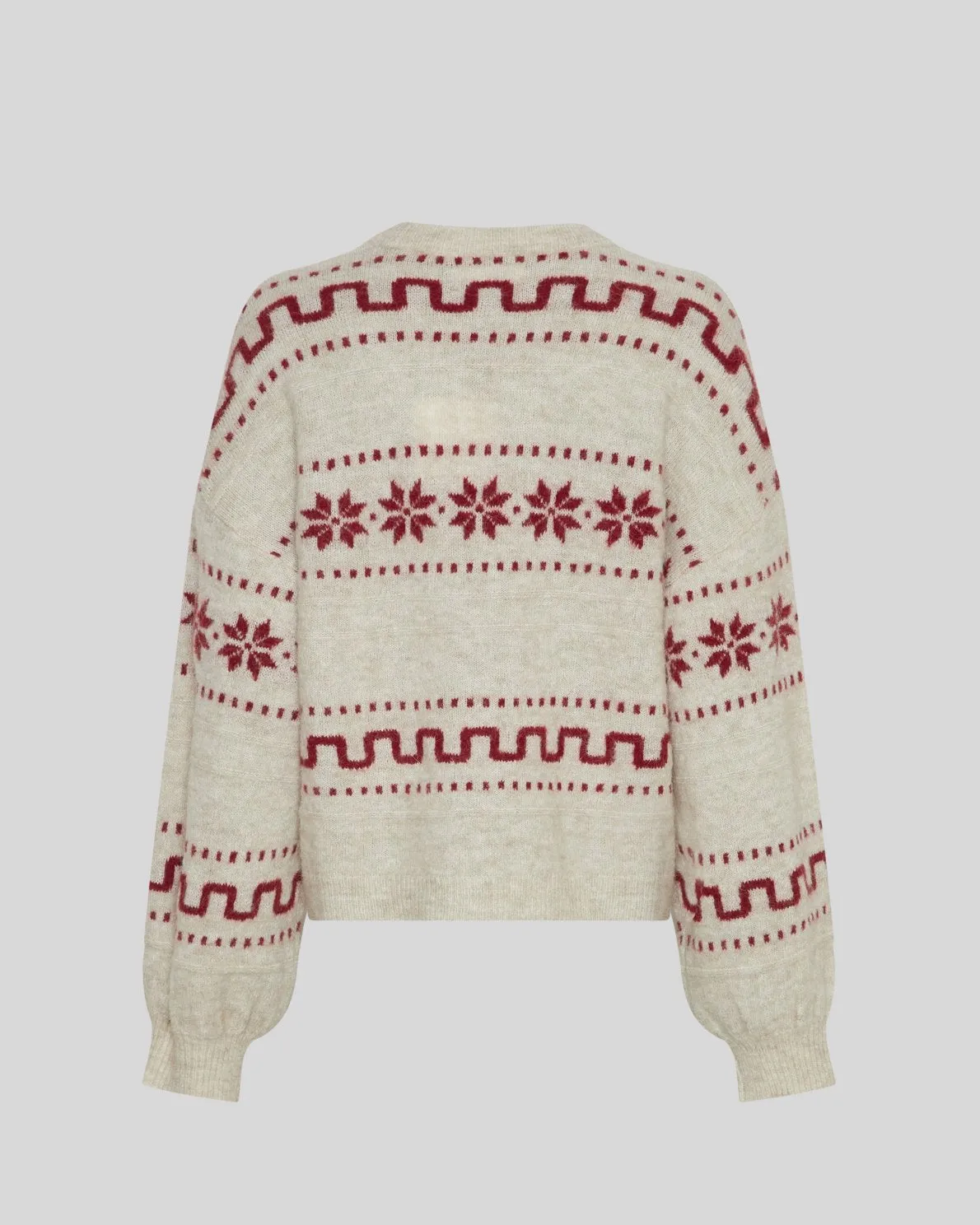 Lerato Hope Pullover Aop - Oat Mel Rhubarb